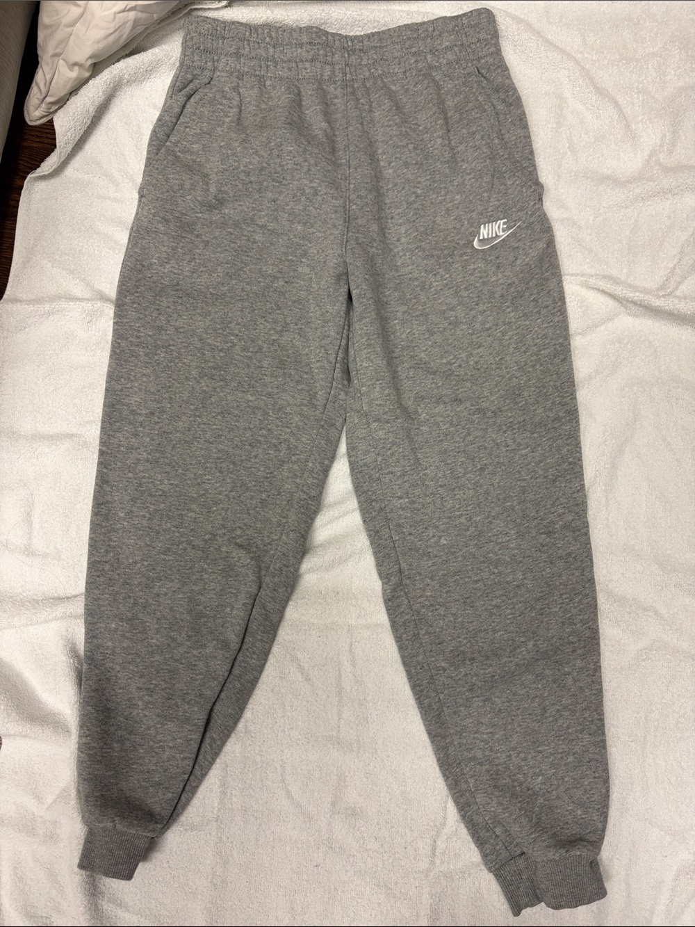 Nike Grey Heather Kids Fleece Joggers